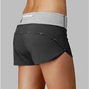 Lululemon Run Speed Short Coal Heathered Coal Wee Stripe